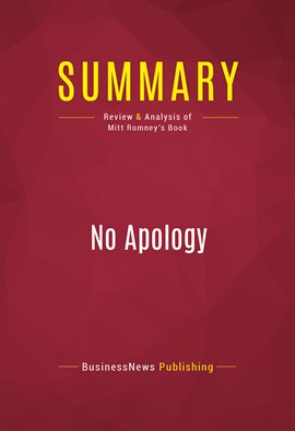 Cover image for Summary: No Apology