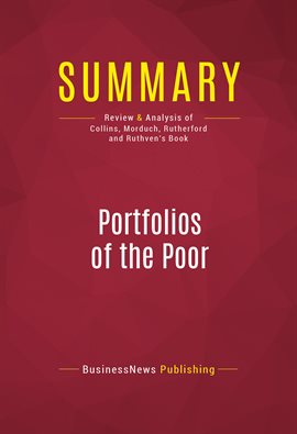 Cover image for Summary: Portfolios of the Poor