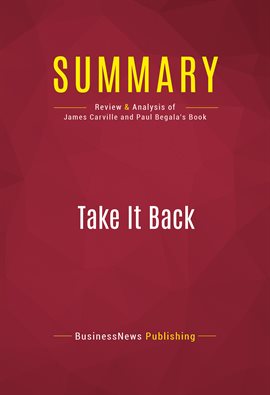 Cover image for Summary: Take It Back