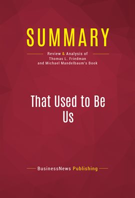 Cover image for Summary: That Used to Be Us