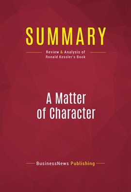 Cover image for Summary: A Matter of Character