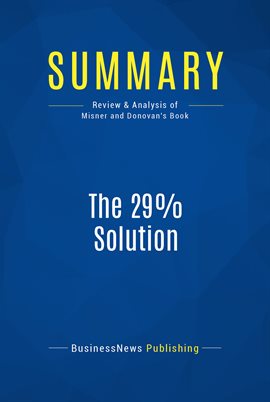 Cover image for Summary: The 29% Solution