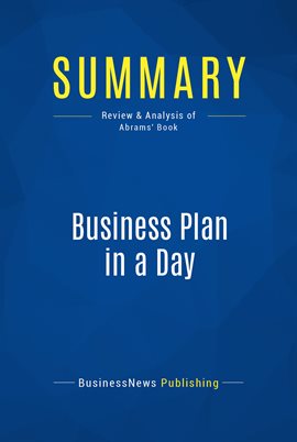Imagen de portada para Summary: Business Plan in a Day
