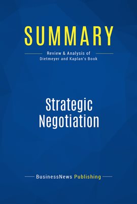 Cover image for Summary: Strategic Negotiation