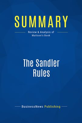 Cover image for Summary: The Sandler Rules