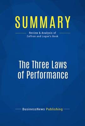 Cover image for Summary: The Three Laws of Performance