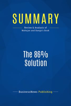 Cover image for Summary: The 86% Solution