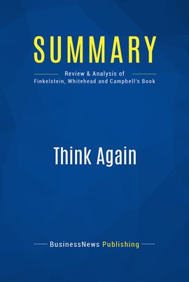 Cover image for Summary: Think Again
