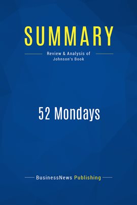 Image de couverture de Summary: 52 Mondays