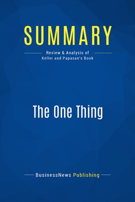 Cover image for Summary: The One Thing