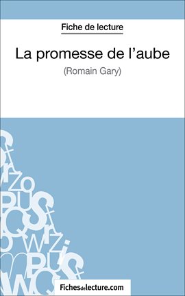 Cover image for La promesse de l'aube de Romain Gary (Fiche de lecture)