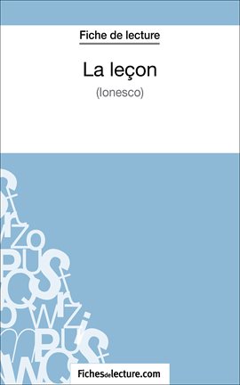 Cover image for La leçon - Ionesco (Fiche de lecture)