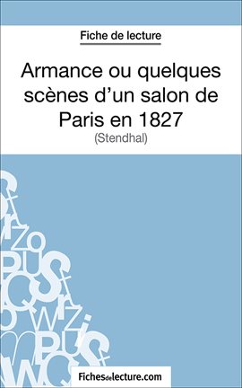 Cover image for Armance ou quelques scènes d'un salon de Paris en 1827