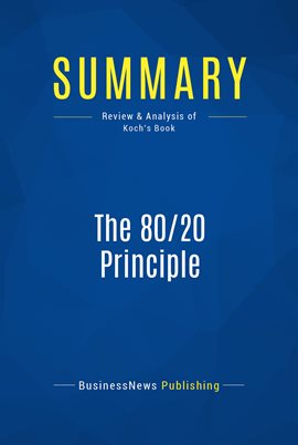 Cover image for Summary: The 80/20 Principle
