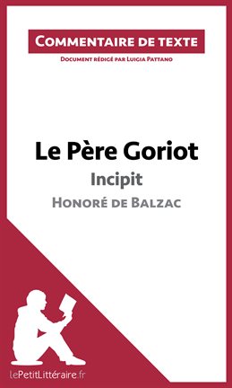Cover image for Le Père Goriot de Balzac - Incipit