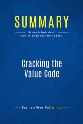 Cover image for Summary: Cracking the Value Code