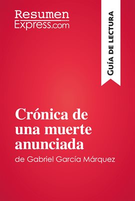 Cover image for Crónica de una muerte anunciada de Gabriel García Márquez (Guía de lectura)