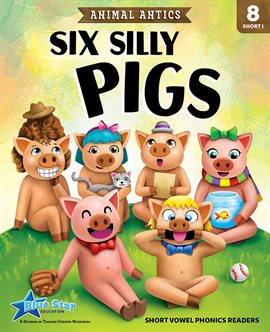 Imagen de portada para Six Silly Pigs