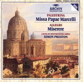 Cover image for Palestrina: Missa Papae Marcelli / Allegri: Miserere