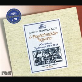 Imagen de portada para Bach: 6 Brandenburg Concertos; 4 Ouvertures; Tripel Concerto BWV 1044