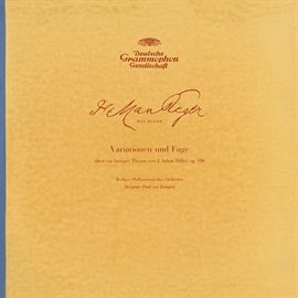 Cover image for Reger: Hiller-Variations, Op.100 / Brahms: Academic Festival Overture, Op.80 / Berlioz: Overture ...