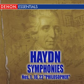 Cover image for Haydn: Symphonies Nos. 1 - 16 - 22 "Philosopher"