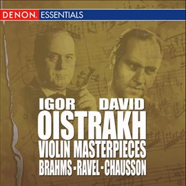 Cover image for Brahms: Concerto for Violin & Orchestra, Op. 77 - Ravel: Rhapsody for Violin & Orchestra - Chauss...