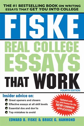 Cover image for Fiske Real College Essays That Work