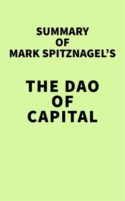 Cover image for Summary of Mark Spitznagel's The Dao of Capital