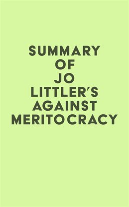 Cover image for Summary of Jo Littler's Against Meritocracy