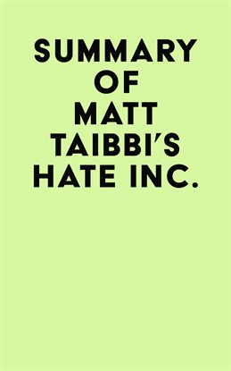 Cover image for Summary of Matt Taibbi's Hate Inc.