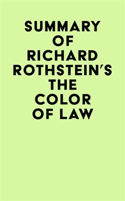 Cover image for Summary of Richard Rothstein's The Color of Law