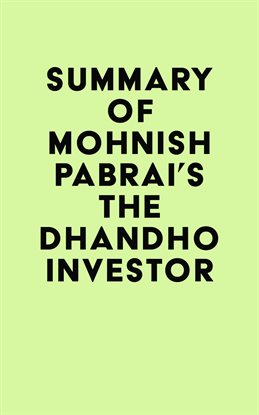 Cover image for Summary of Mohnish Pabrai's The Dhandho Investor