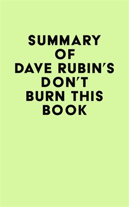 Cover image for Summary of Dave Rubin's Don't Burn This Book