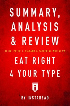 Cover image for Summary, Analysis & Review of Peter J. D'Adamo's Eat Right for Your Type