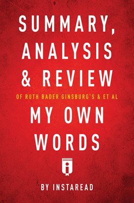 Cover image for Summary, Analysis & Review of Ruth Bader Ginsburg's & et al My Own Words