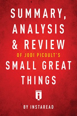 Cover image for Summary, Analysis & Review of Jodi Picoult's Small Great Things