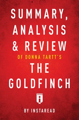 Cover image for Summary, Analysis & Review of Donna Tartt's The Goldfinch