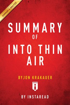 Cover image for Summary of Into Thin Air by Jon Krakauer