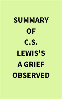 Imagen de portada para Summary of C.S.Lewis's A Grief Observed
