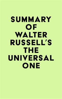 Cover image for Summary of Walter Russell's The Universal One
