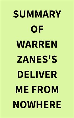Imagen de portada para Summary of Warren Zanes's Deliver Me From Nowhere