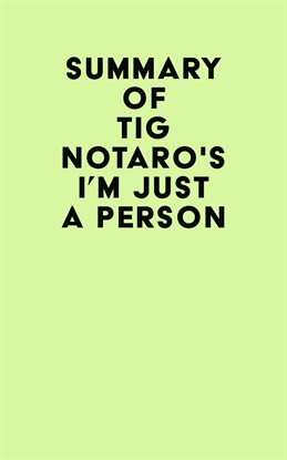 Cover image for Summary of Tig Notaro's I'm Just a Person