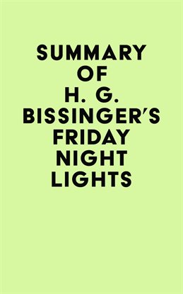 Imagen de portada para Summary of H. G. Bissinger's Friday Night Lights