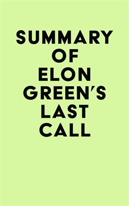 Imagen de portada para Summary of Elon Green's Last Call